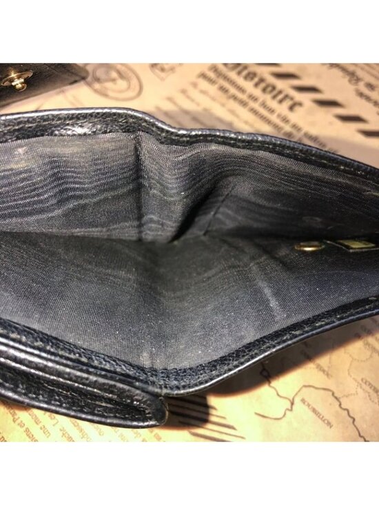 Chanel Trifold Wallet CC Logo Caviar Leather Black - Picture 14 of 16